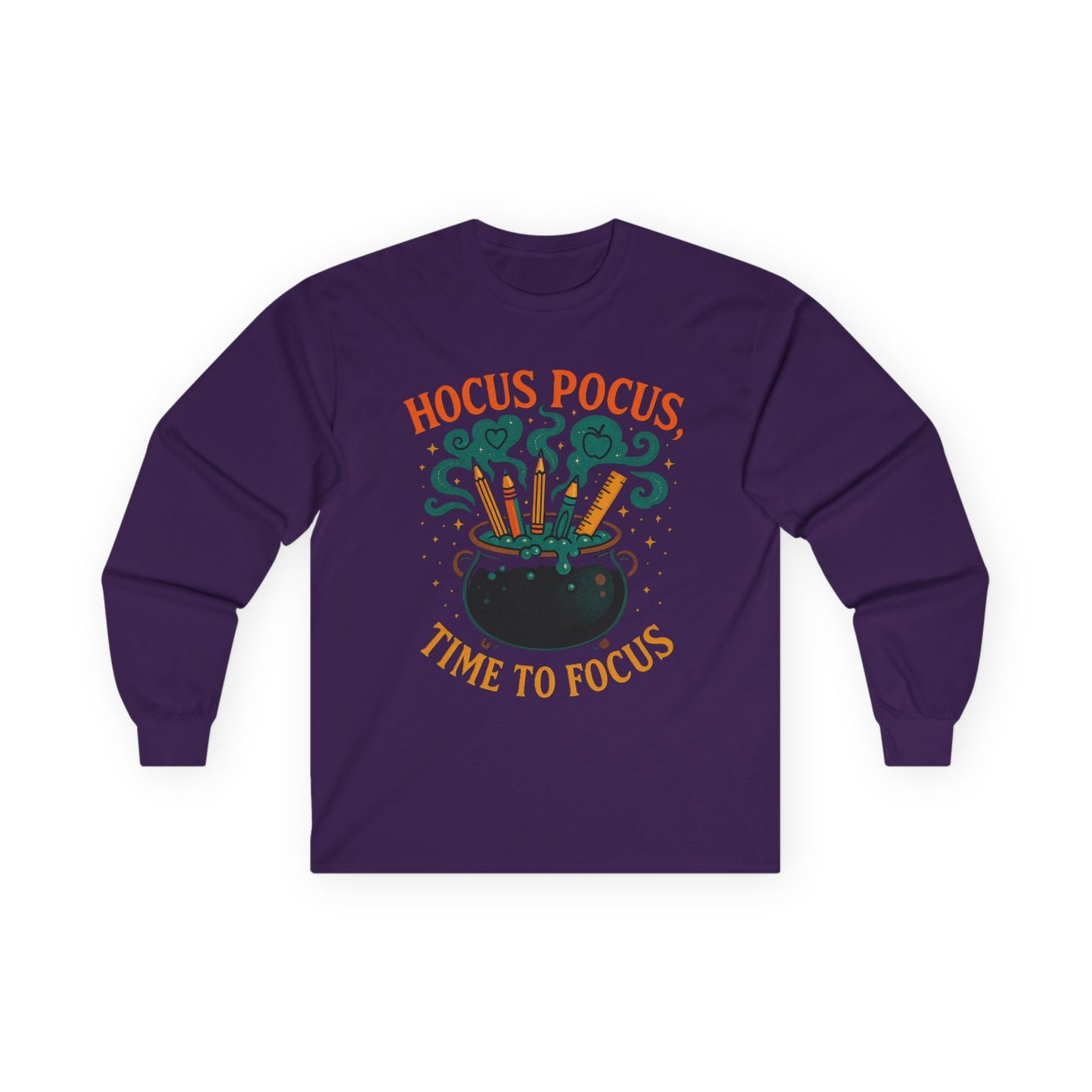 T-Shirt Hocus Pocus Long Sleeve Tee Halloween Shirt Funny Graphic Tee Autumn Fashion Unisex Casualwear Spooky Season Apparel