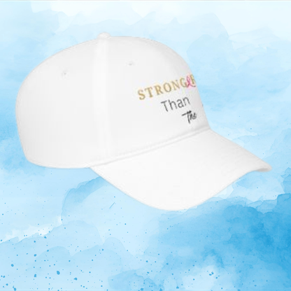 Baseball Cap Stronger Than The Storm Inspirational Low Profile Hat Cancer Awareness Gift