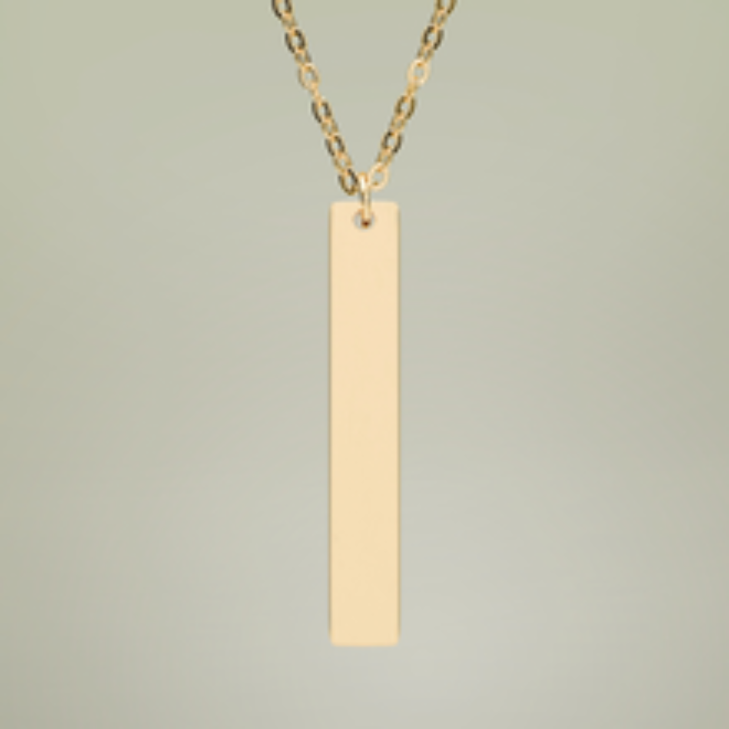 Engraved "FAITH" Vertical Bar Necklace — Personalized Stainless Steel Pendant