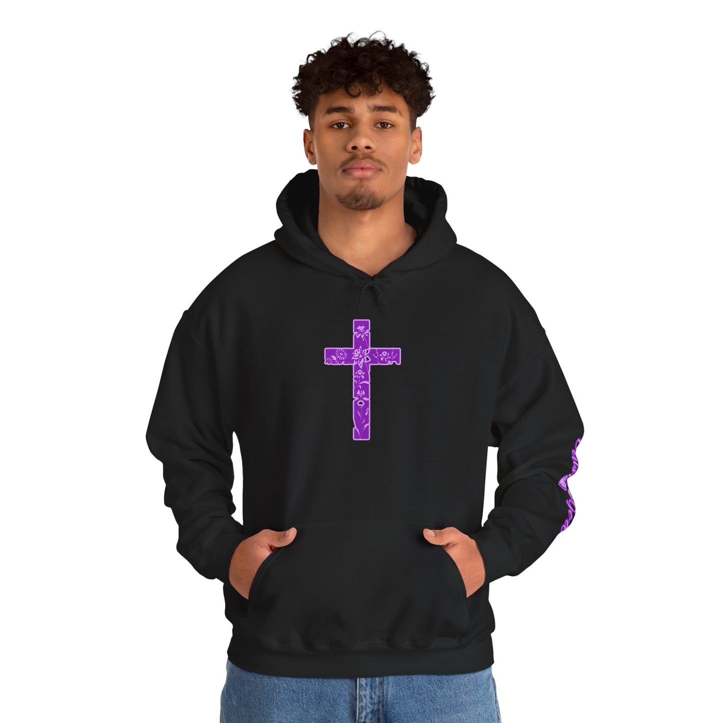 Sweatshirt Faith & Love Unisex Hooded Sweatshirt Inspirational Christian Apparel Spiritual Religious Gift