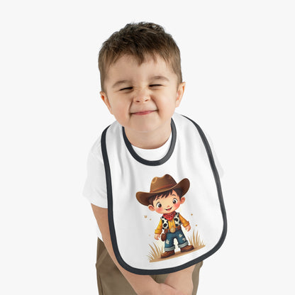 Baby Cowboy Bib Adorable Bib for Toddlers Funny Baby Gift Cowboy Theme Nursery Cute Baby Accessories