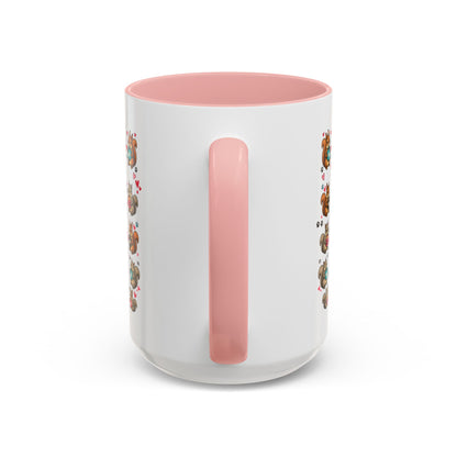 Accent Coffee Mug — "A Girl Can't Survive on Coffee Alone" Cute Squirrel Faith Mug
