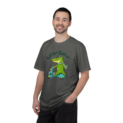 Later Gator After While Gator T-Shirt Cute Cartoon Alligator Scooter Tee Gift