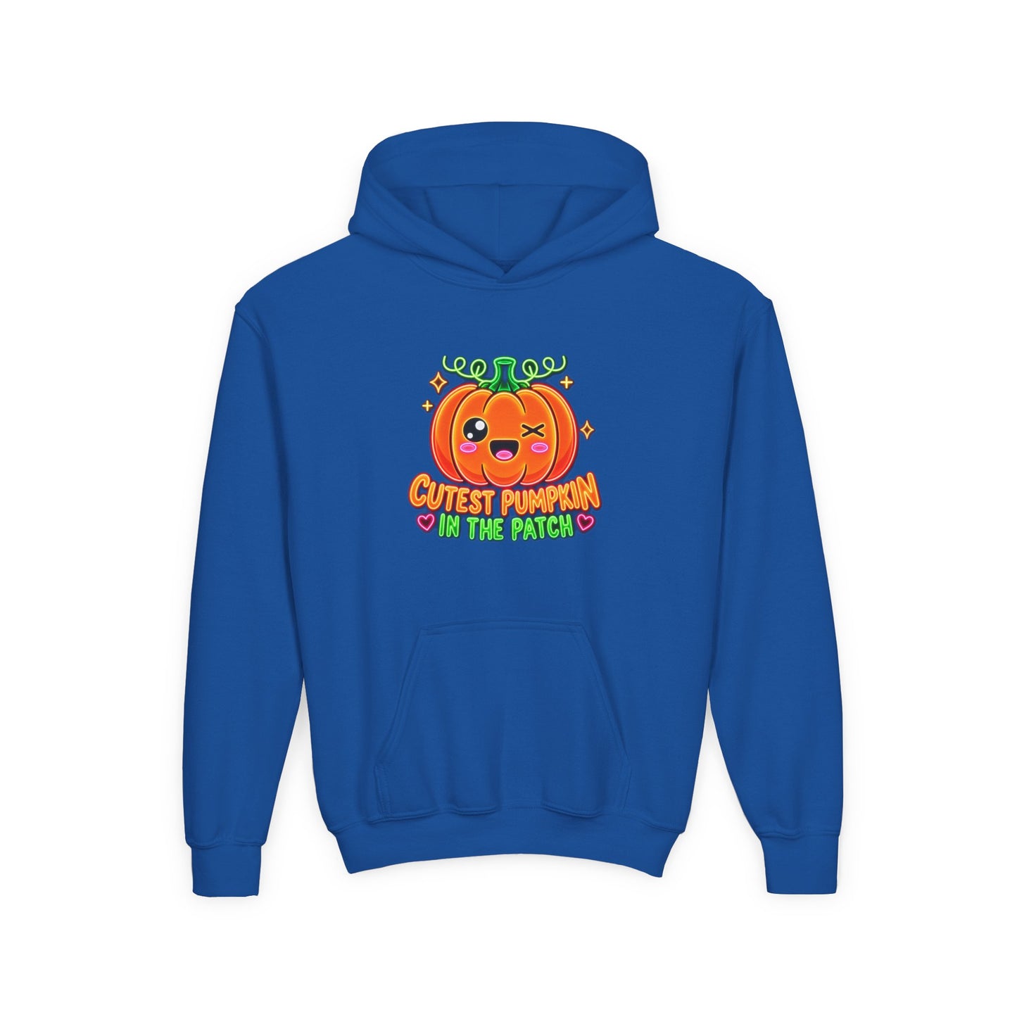 Youth Hoodie — "Cutest Pumpkin in the Patch" Cute Halloween Pumpkin Pullover