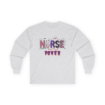 T-Shirt Nurse Power Long Sleeve Tee Unisex Shirt for Nurses Gift for Healthcare Workers Medical Appreciation Everyday Casual Wear