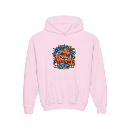 Youth Pumpkin Crew Hoodie — Cute Jack-O’-Lantern Halloween Sweatshirt