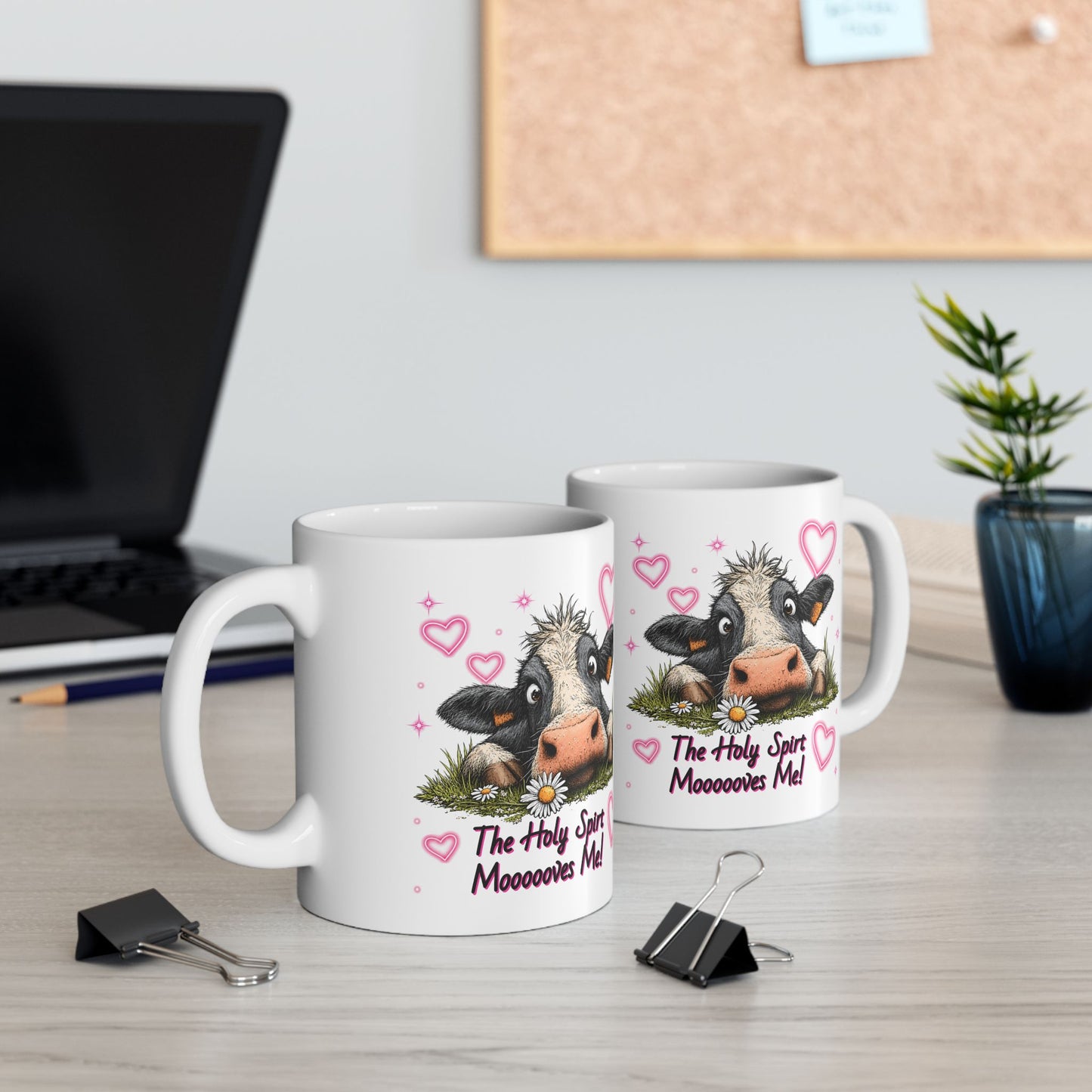Holy Spirit Mug– Funny Faith-inspired Cow Design
