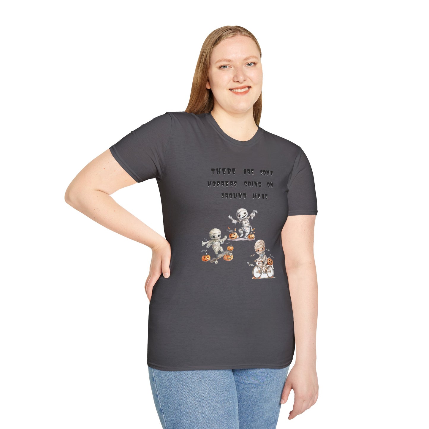 T-Shirt Halloween Graphic T-Shirt Spooky Season Tee Unisex Soft Style Shirt Retro Halloween Gift Fall Fashion Cute Halloween Design
