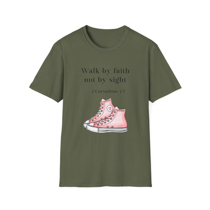 Faith-Inspired Unisex T-Shirt, Walk by Faith Tee, Christian Graphic Shirt, Inspirational Apparel, Casual Everyday Wear, Birthday Gift Idea