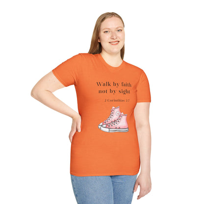 Faith-Inspired Unisex T-Shirt, Walk by Faith Tee, Christian Graphic Shirt, Inspirational Apparel, Casual Everyday Wear, Birthday Gift Idea
