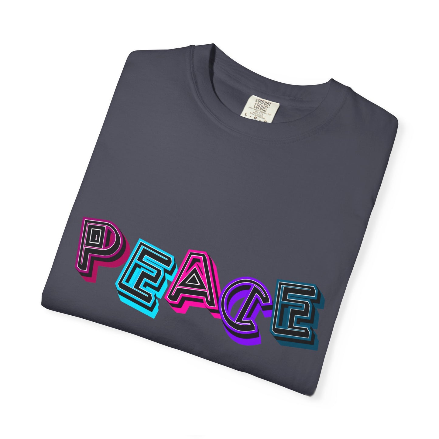 T-Shirt Vibrant Peace Heart T-Shirt Unisex Graphic Tee Summer Festival Wear Gift for Music Lovers Casual Everyday Top