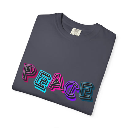T-Shirt Vibrant Peace Heart T-Shirt Unisex Graphic Tee Summer Festival Wear Gift for Music Lovers Casual Everyday Top