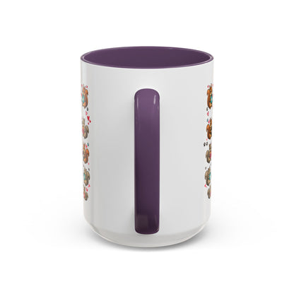 Accent Coffee Mug — "A Girl Can't Survive on Coffee Alone" Cute Squirrel Faith Mug