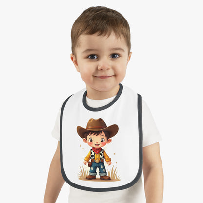 Baby Cowboy Bib Adorable Bib for Toddlers Funny Baby Gift Cowboy Theme Nursery Cute Baby Accessories