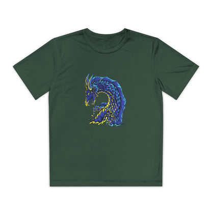 T-Shirt  Youth Dragon Graphic Tee Competitive Spirit Shirt for Kids Epic Dragon Art Birthday Gift Sports Event Apparel