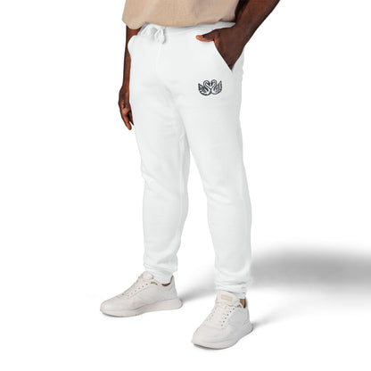 Embroidered Unisex Fleece Sweatpants - Cozy Comfort in Blush Pink