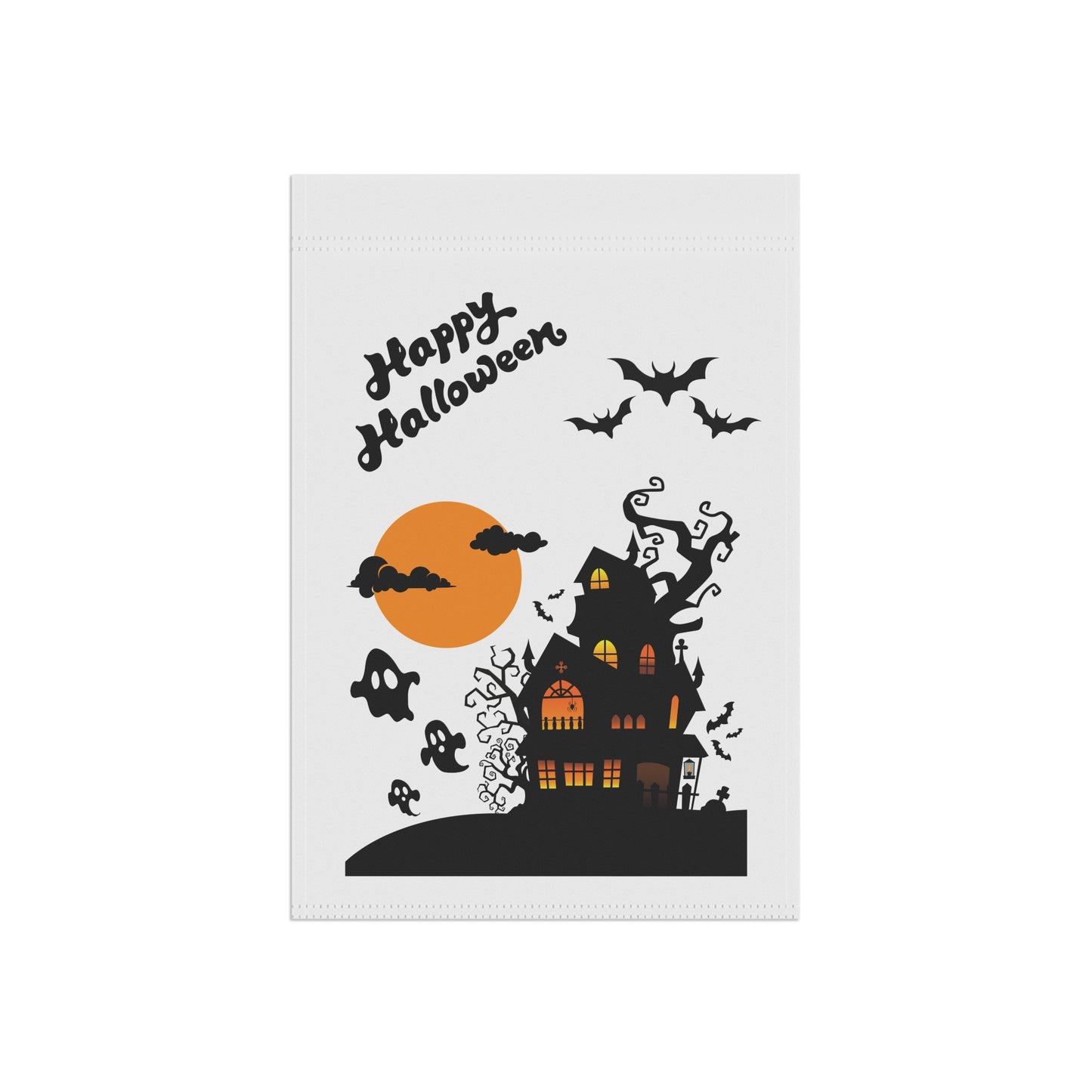 Garden Banner Halloween Spooky Yard Decor Trick-or-Treat Flag Haunted House Greeting Fall Outdoor Decor