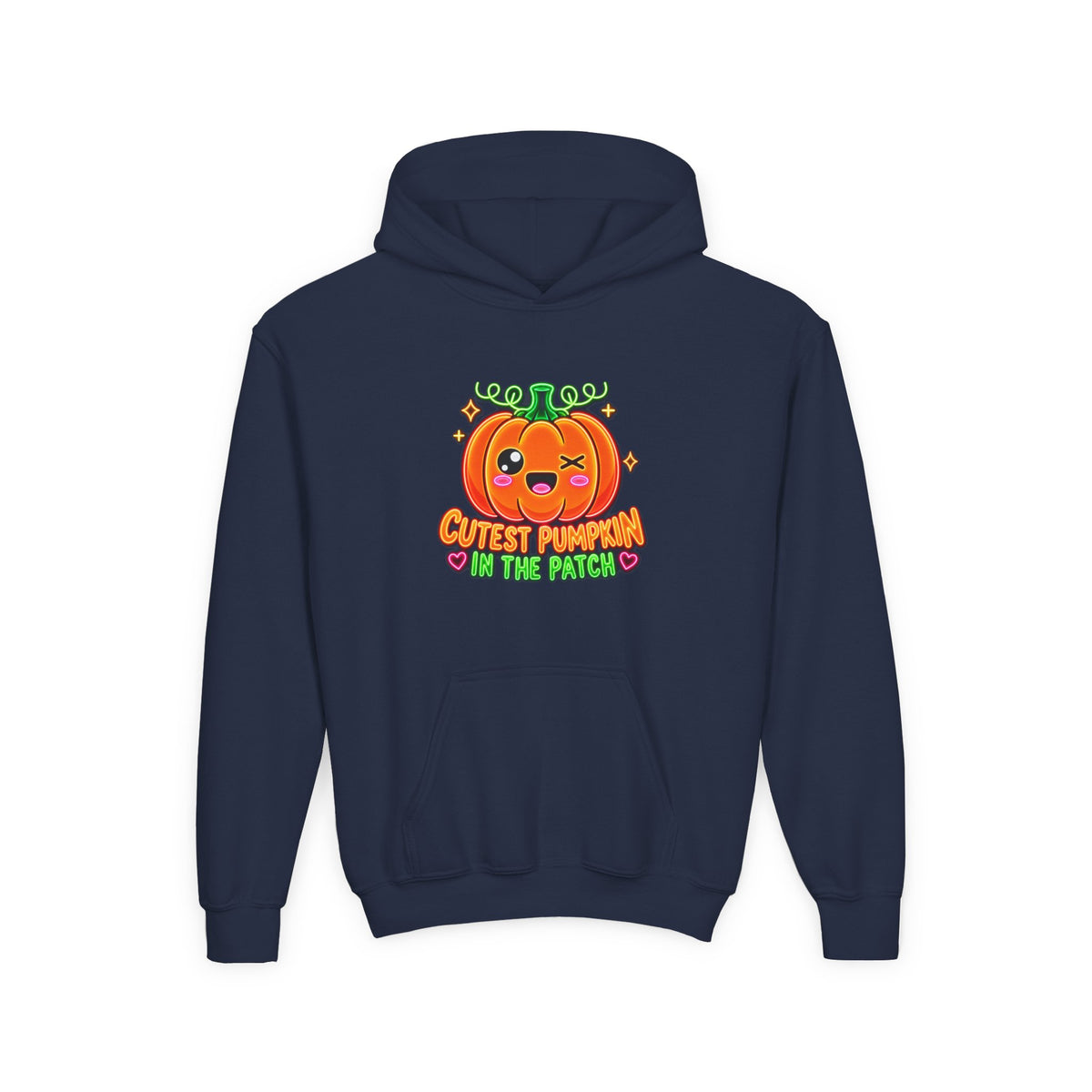Youth Hoodie — "Cutest Pumpkin in the Patch" Cute Halloween Pumpkin Pullover