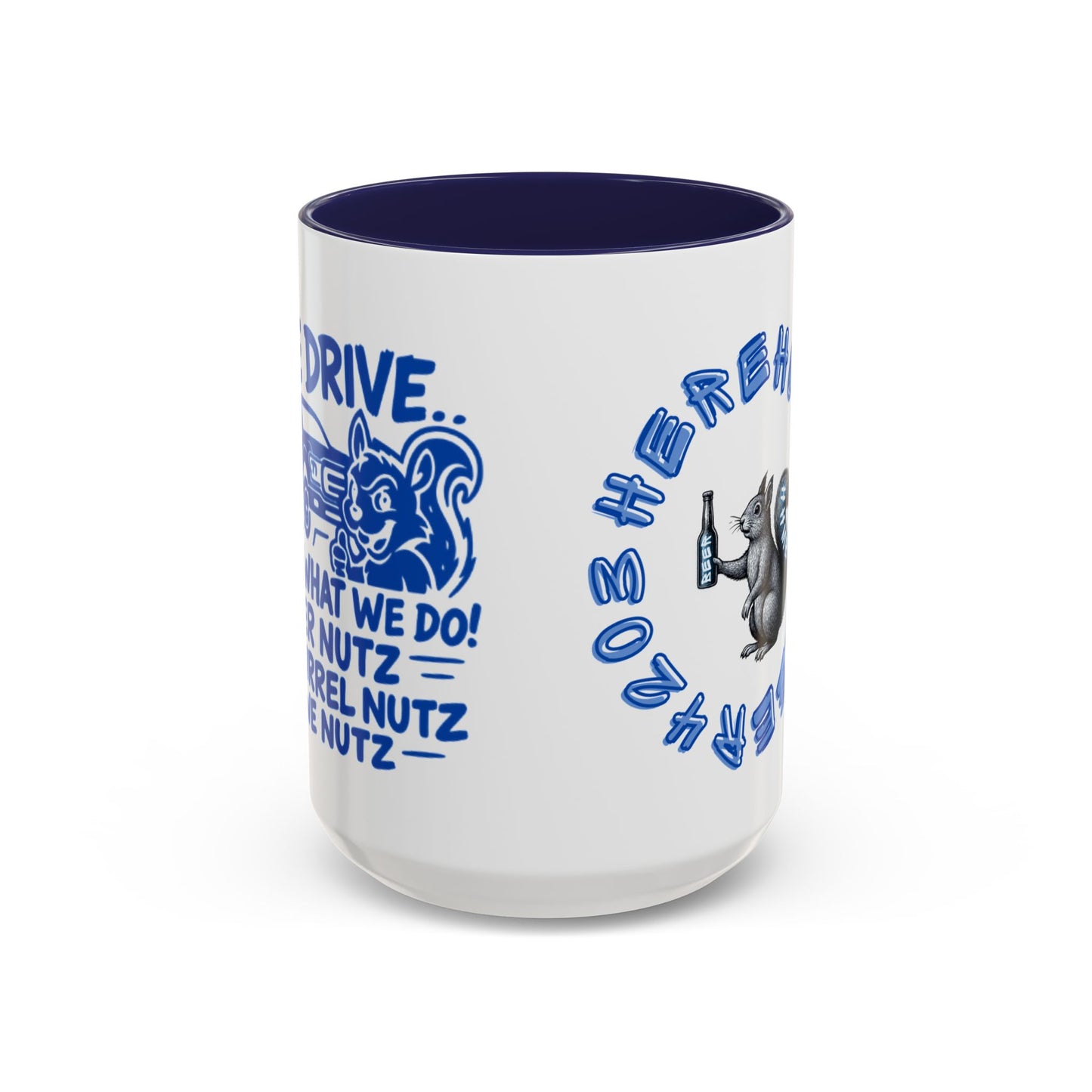 Funny Squirrel Coffee Mug – “Here Hold My Beer” Accent Ceramic Mug (15oz)