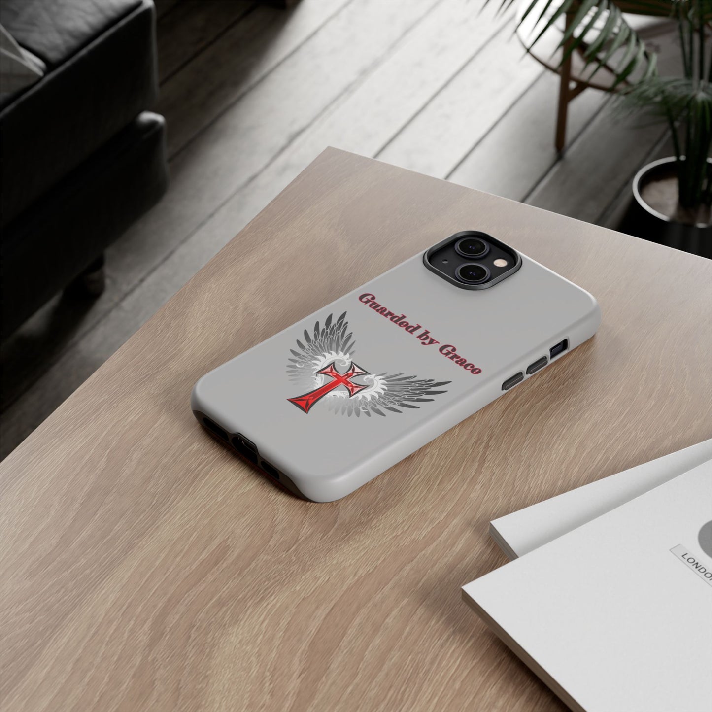 Cell Phone Case with Guardian Angel Design Tough Cases for Protection Spiritual Gifts Unique Accessories Personalized Tech