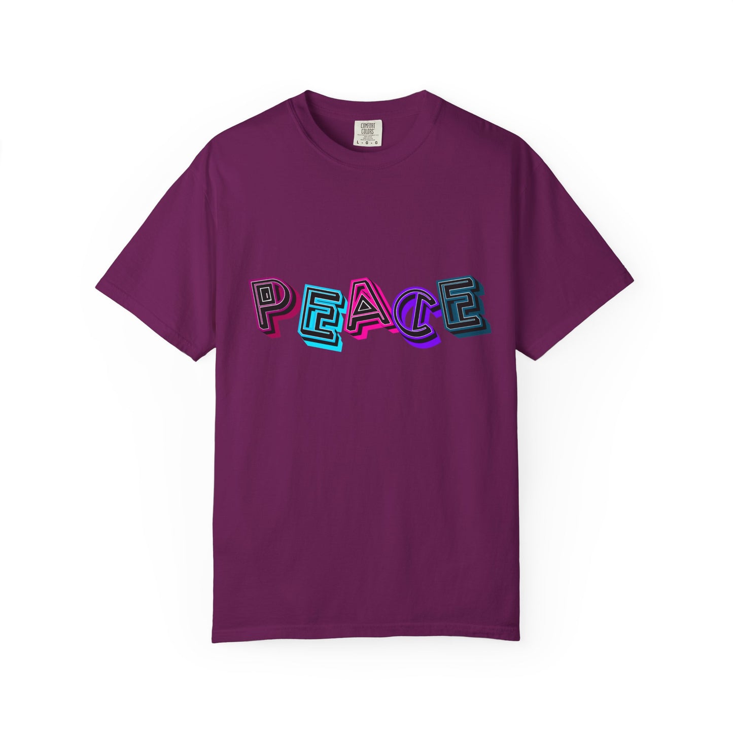 T-Shirt Vibrant Peace Heart T-Shirt Unisex Graphic Tee Summer Festival Wear Gift for Music Lovers Casual Everyday Top