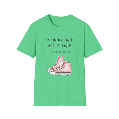 Faith-Inspired Unisex T-Shirt, Walk by Faith Tee, Christian Graphic Shirt, Inspirational Apparel, Casual Everyday Wear, Birthday Gift Idea