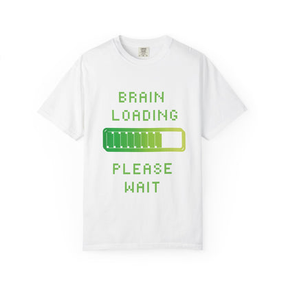 T-Shirt Loading Awareness T-Shirt - 8-bit Humor Gamer Gift Brain Loading Tee Unisex Graphic Shirt Quirky Humor Clothing