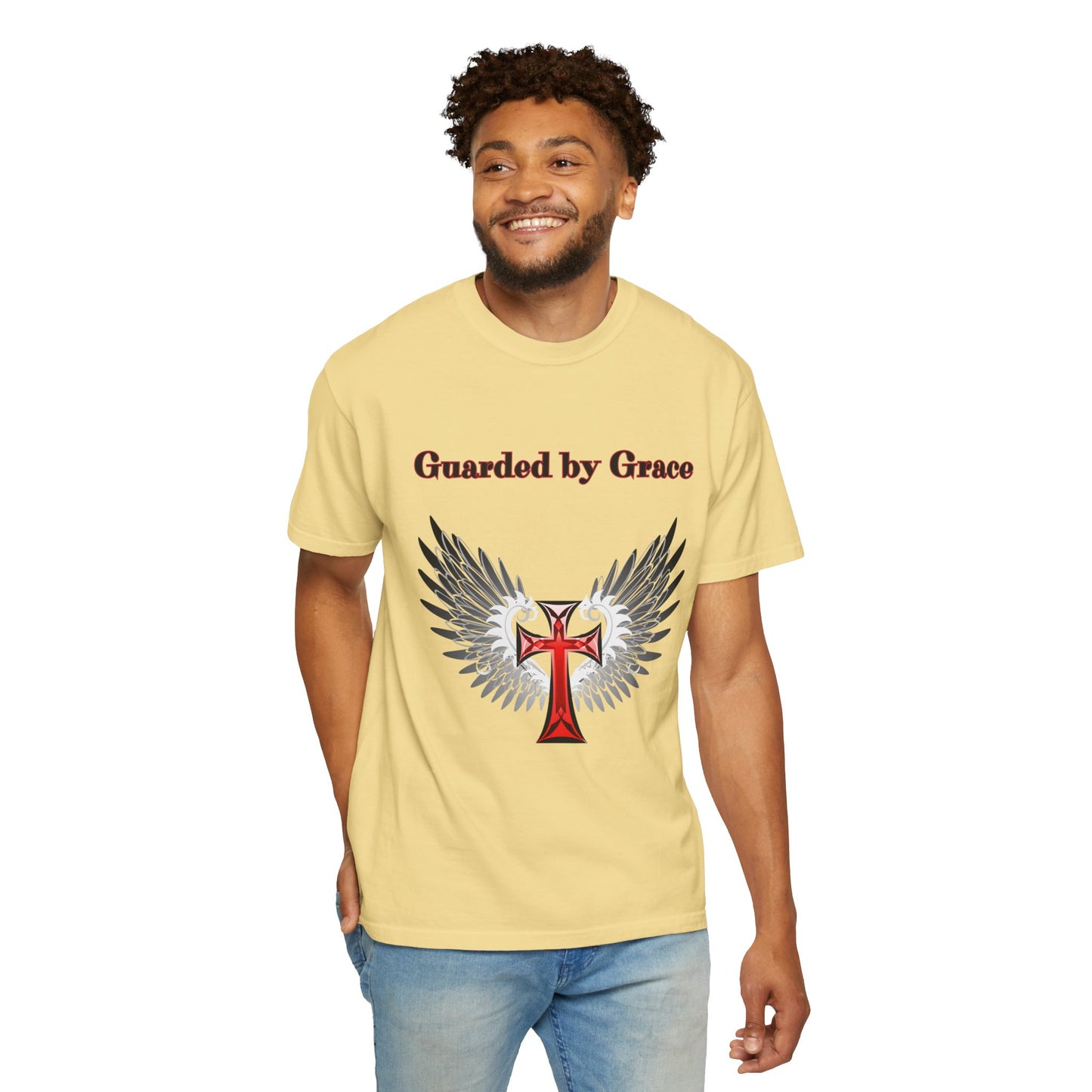 T-Shirt Guarded by Grace Unisex T-Shirt with Wings Design Christian Apparel Unique Gift Faith-based Fashion Inspirational SpiritualTee