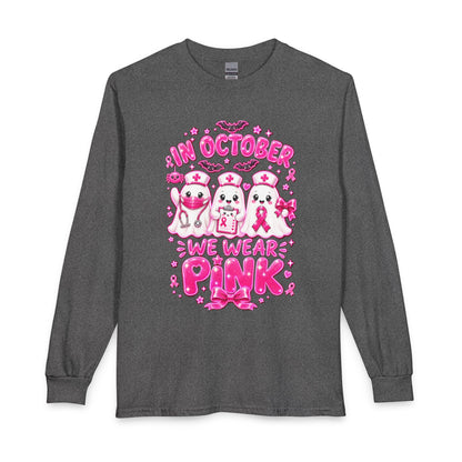 Long Sleeve Shirt — "In October We Wear Pink" Breast Cancer Awareness