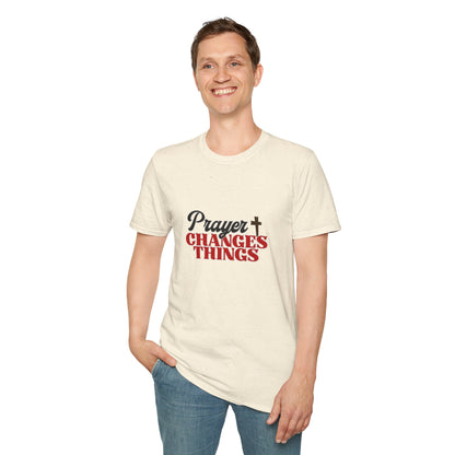 Prayer Changes Things T-Shirt Inspirational Christian Faith Tee Faith Based Spiritual Tee