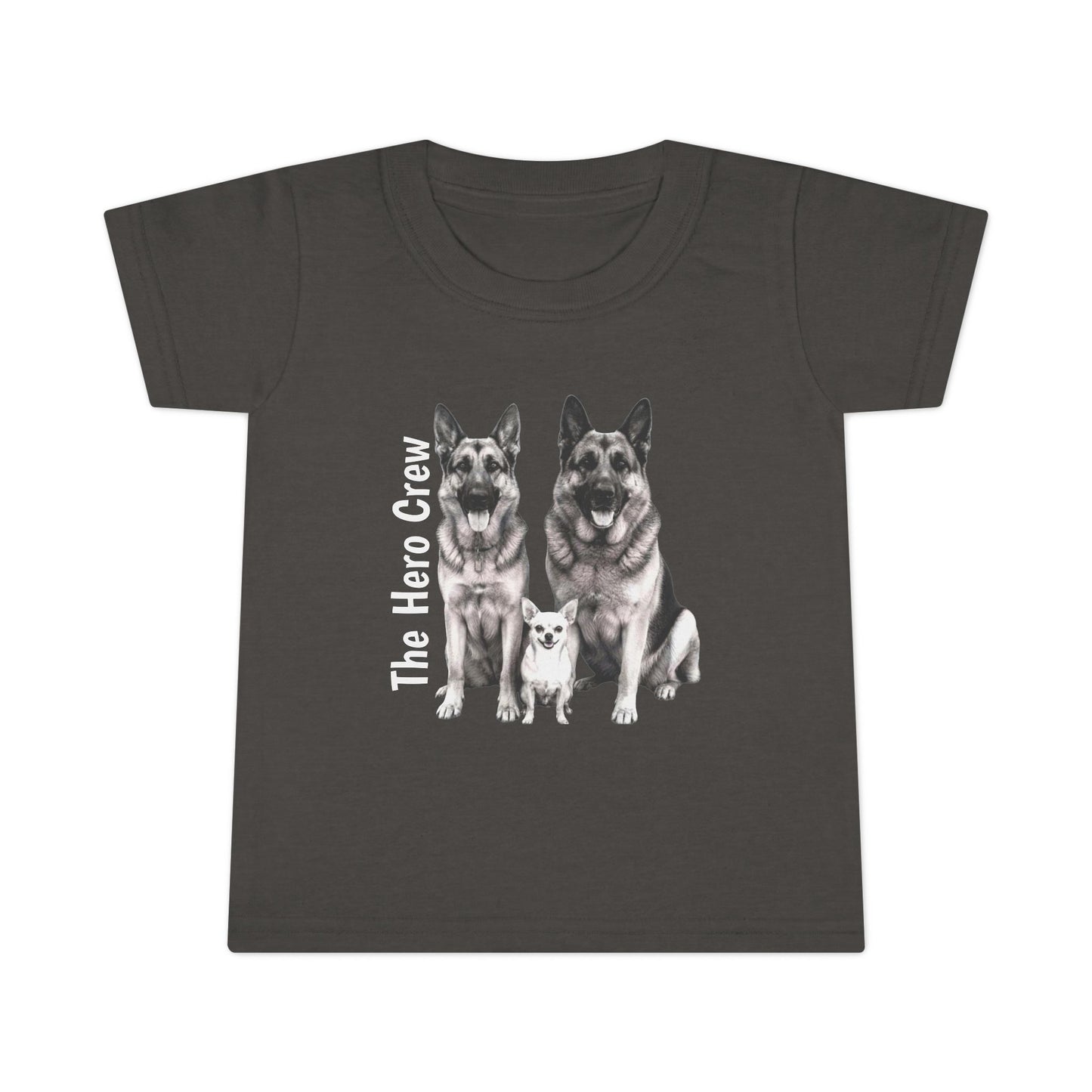 Toddler T-Shirt "The Hero Crew" German Shepherd & Pup Graphic