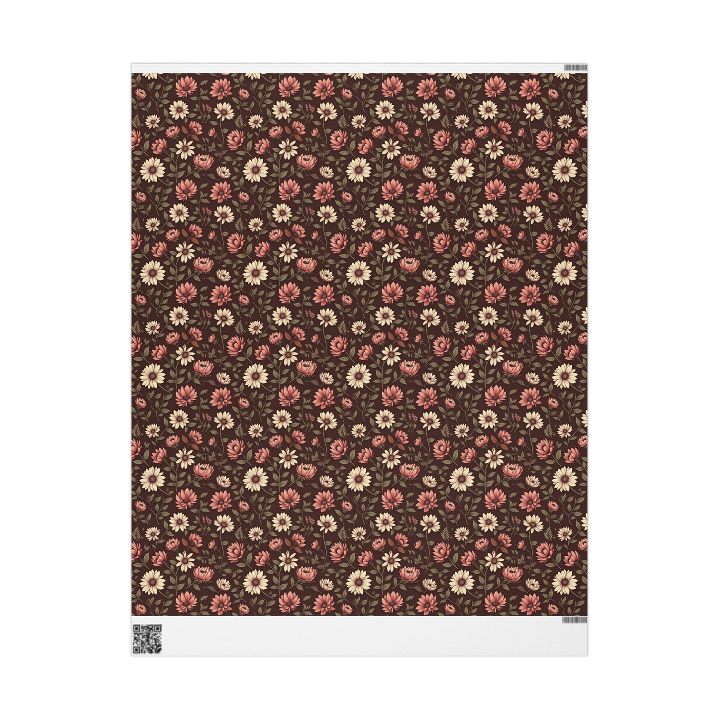 Floral Gift Wrap Paper Rustic Wrapping Paper for Birthdays Holidays & Special Occasions Eco Friendly Gift Packaging Floral Design