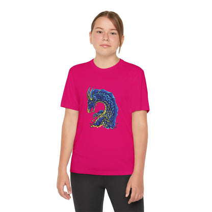 T-Shirt  Youth Dragon Graphic Tee Competitive Spirit Shirt for Kids Epic Dragon Art Birthday Gift Sports Event Apparel