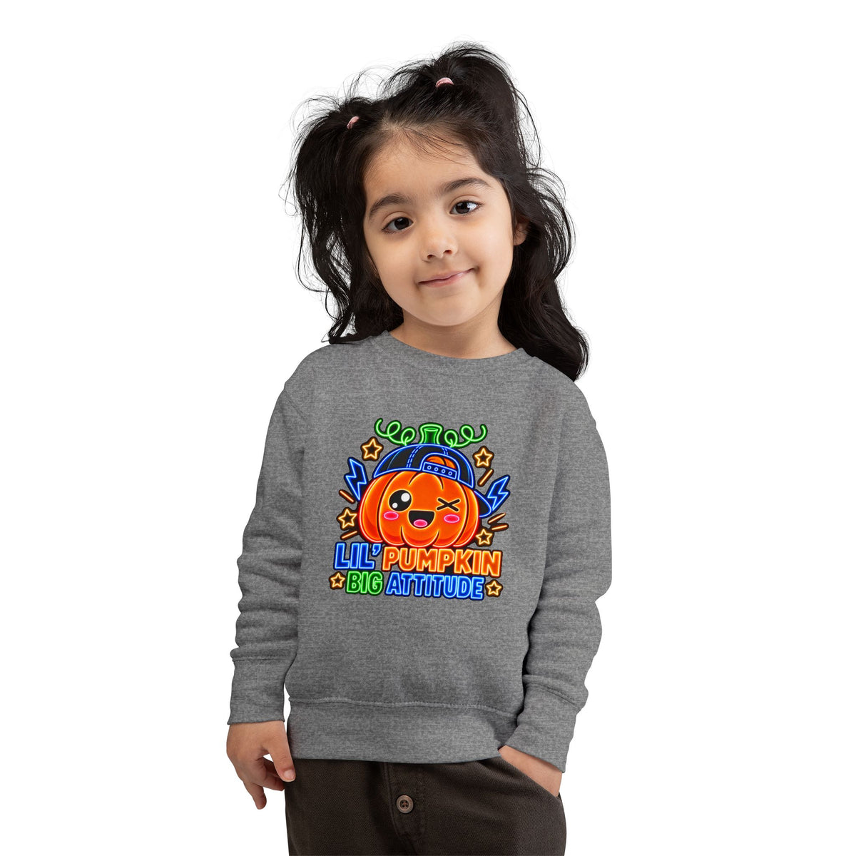 Lil' Pumpkin Big Attitude Toddler Sweatshirt