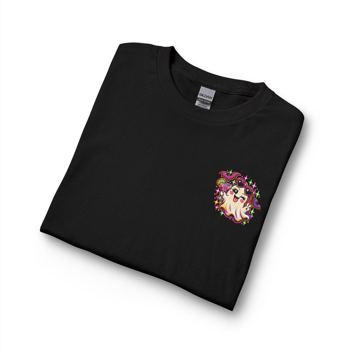 Halloween Long Sleeve Tee — "Just Here for the Boos" Ghost Party Shirt