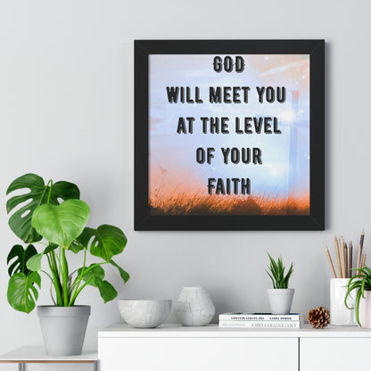 Framed Vertical Poster for Home Decor Motivational Wall Art Faith-Based Gift Spiritual Decor Inspirational Christian