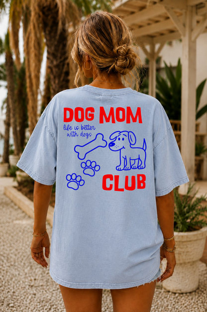 Dog Mom Shirt Graphic Rescue Tshirt Cotton Top Casual Pet Parent Tee Animal Owner Gift Puppy Enthusiast Clothing Canine Fan Apparel Paw