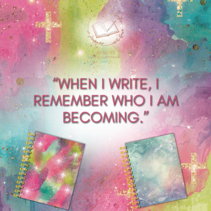 Beautifully designed spiral bound journal for notes, prayers, daily journaling